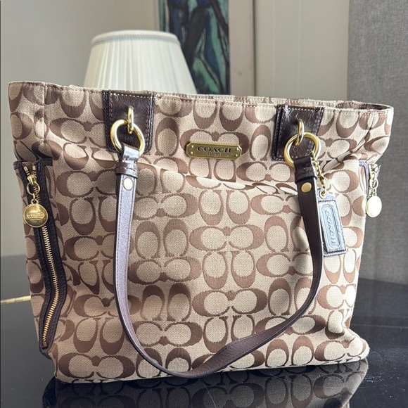 Coach Brown Signature Tote Bag - Picture 2 of 15